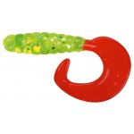 Твистер Spira-Tail 5.5см (зелено-красный) (10шт.)