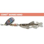 Блесна Mepps COMET RAINBO MINO №0 /серебро. флектолайт серебрянный. силикон рыбка/ 2 гр